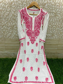 Heavy Rayon Cotton Kurti with Lycra pant - Chikankari official