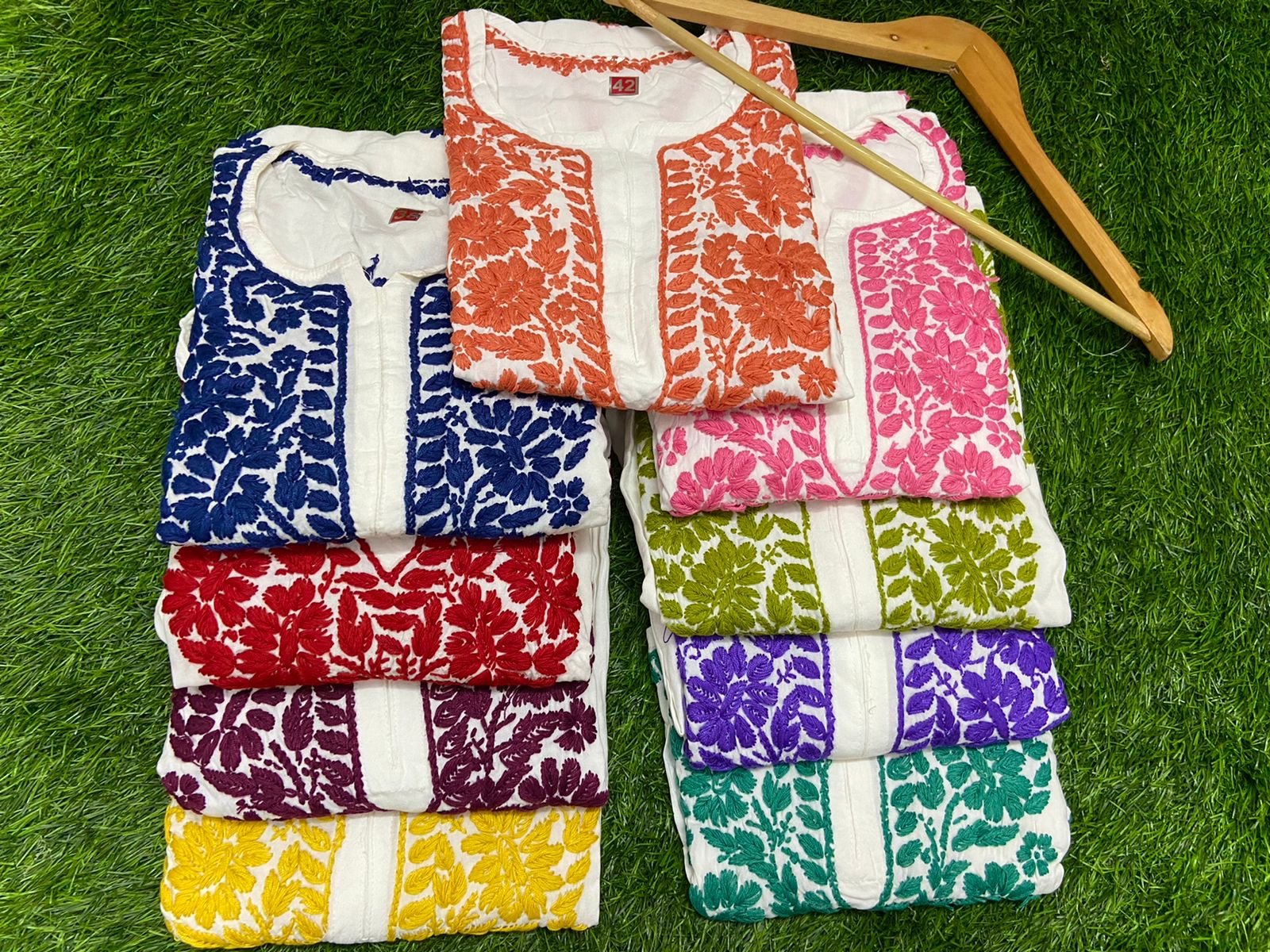 Heavy Rayon Cotton Kurti with Lycra pant - Chikankari official