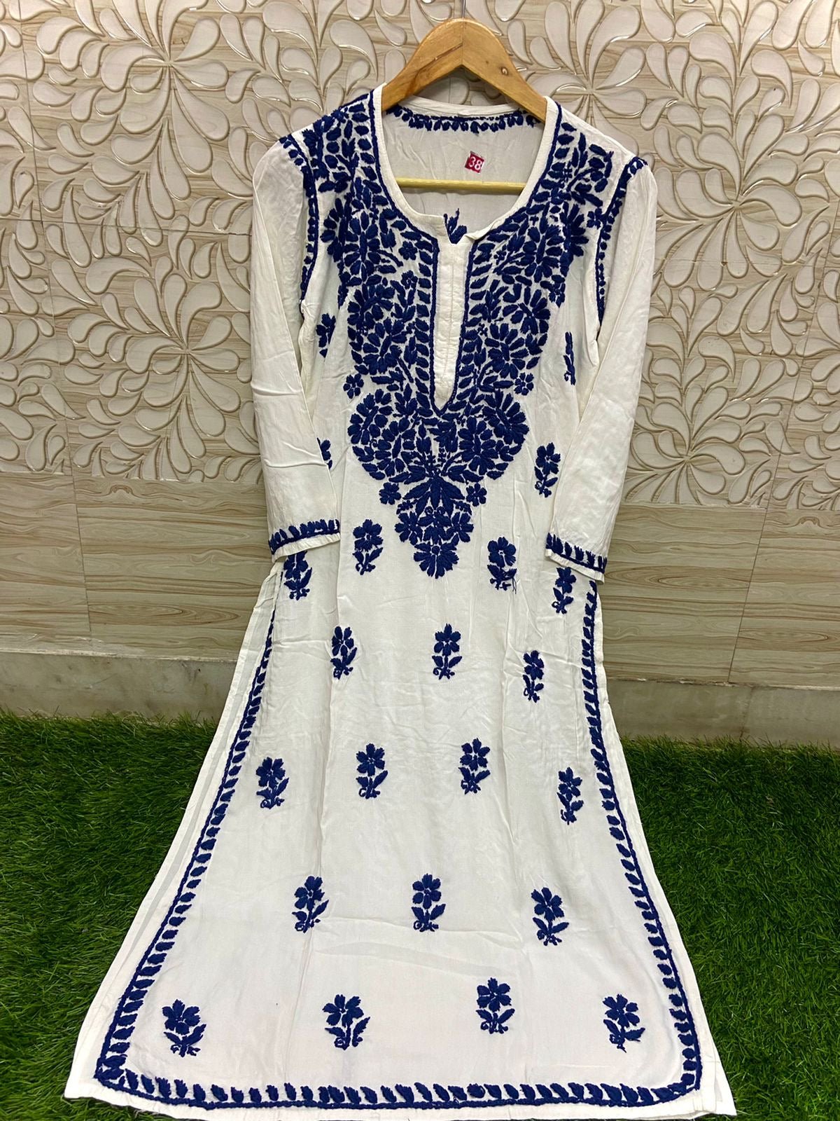 Heavy Rayon Cotton Kurti with Lycra pant - Chikankari official