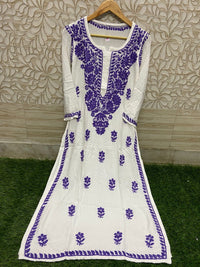Heavy Rayon Cotton Kurti with Lycra pant - Chikankari official