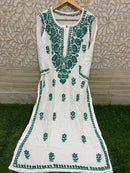 Heavy Rayon Cotton Kurti with Lycra pant - Chikankari official