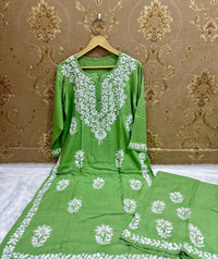 Heavy Rayon plazzo Chikankari combo - Chikankari official