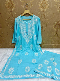 Heavy Rayon plazzo Chikankari combo - Chikankari official