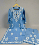 Heavy Rayon plazzo Chikankari combo - Chikankari official