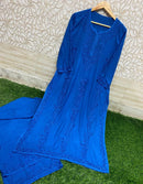 Heavy Rayon Silk Kurta with plazzo - Chikankari official