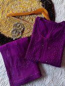 Heavy Rayon Zoya Muqaish Combo - Chikankari official