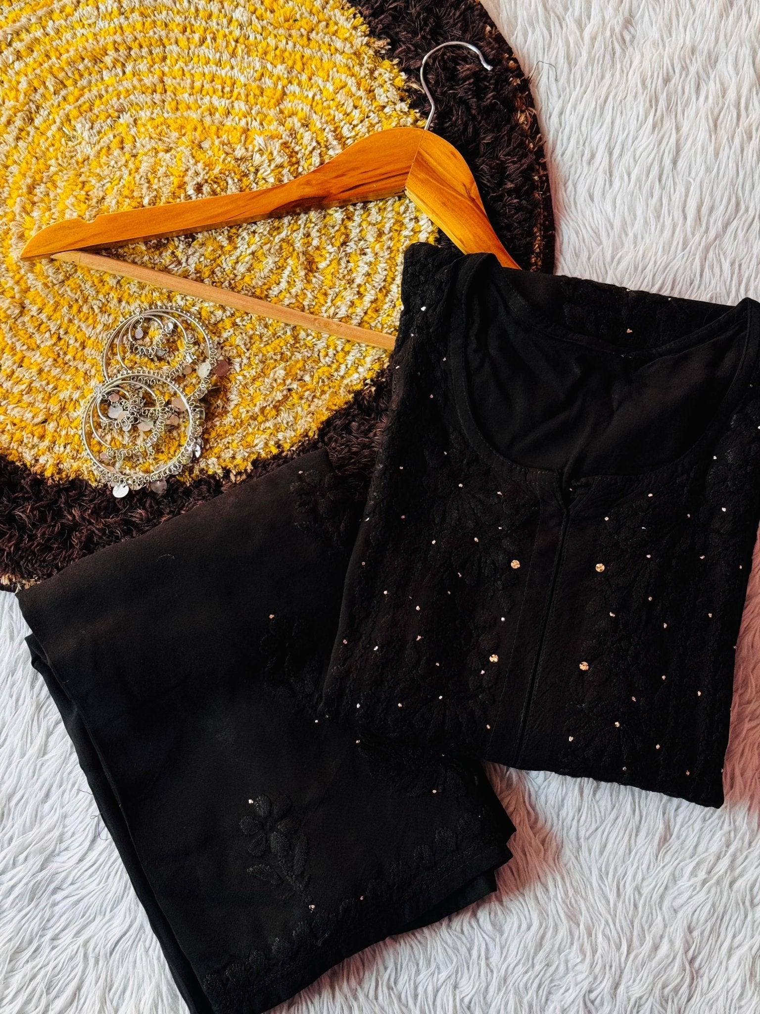 Heavy Rayon Zoya Muqaish Combo - Chikankari official