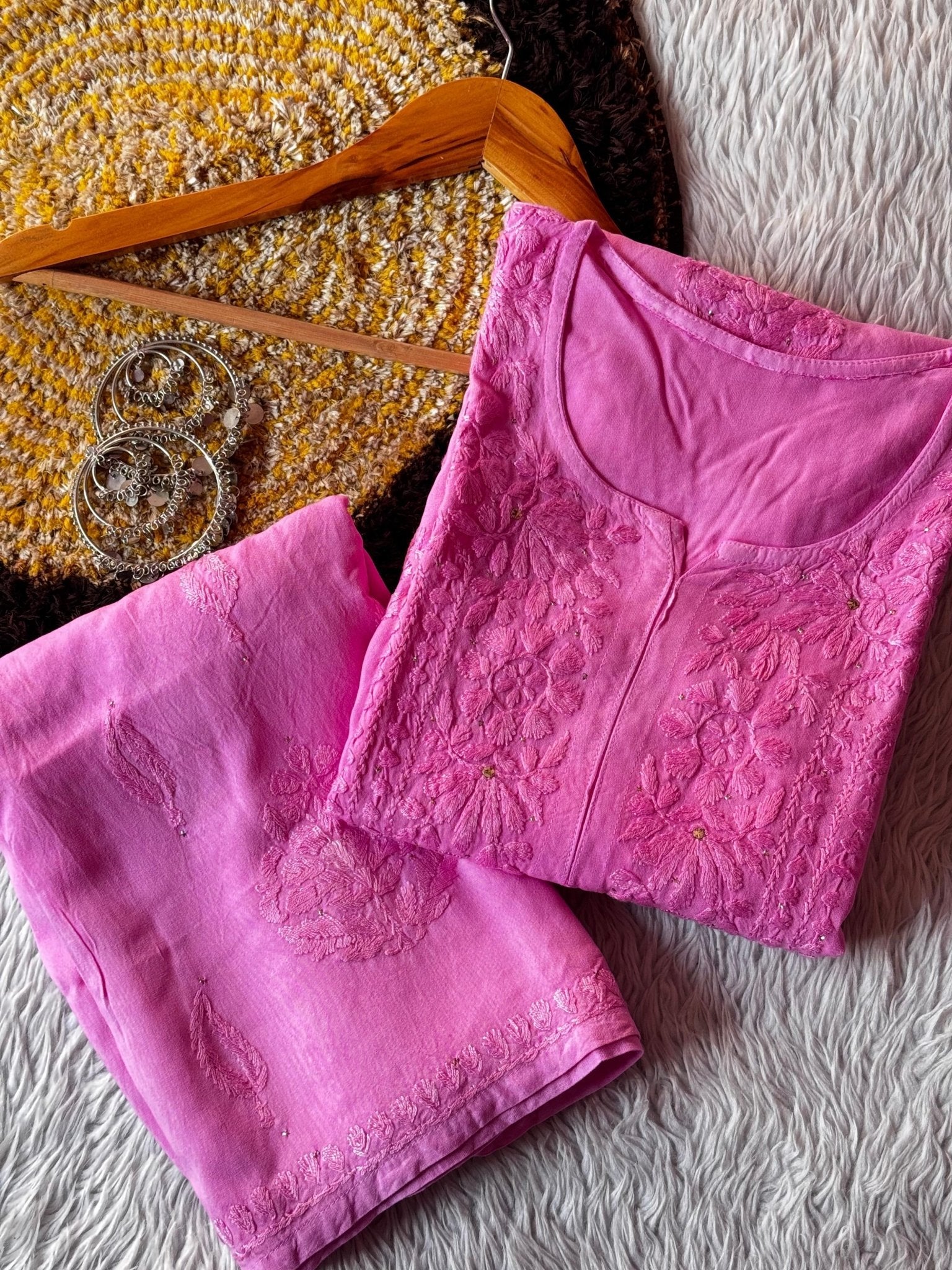 Heavy Rayon Zoya Muqaish Combo - Chikankari official