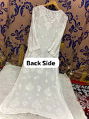 Heavy viscose 3d front & Back worked pure kurta - Chikankari official