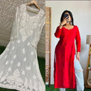 Heavy Viscose Front and Back side Worked Kurta - Chikankari official