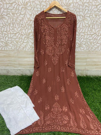 Heavy Viscose Front and Back side Worked Kurta - Chikankari official