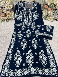 Heavy Work Big Buta Modal Plazo set - Chikankari official