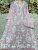 Heavy Work Big Buta Modal Plazo set - Chikankari official