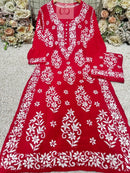 Heavy Work Big Buta Modal Plazo set - Chikankari official