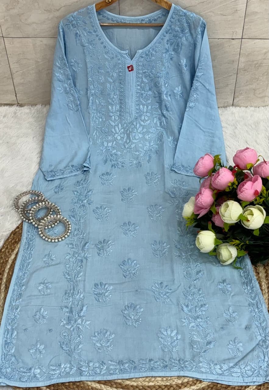 Heavy work co - ord cotton set - Chikankari official