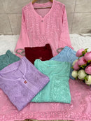 Heavy work co - ord cotton set - Chikankari official