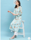 Heavy Work Mul Mul print Kurta - Chikankari official