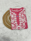 Heavy Work Rayon chikan Kurtis - Chikankari official