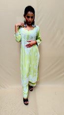 Heavy work Rayon Plazzo Set Roopal Special - Chikankari official