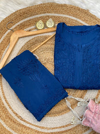 Heavy Work Soft Dyeable modal Plazzo set - Chikankari official
