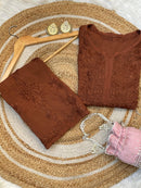 Heavy Work Soft Dyeable modal Plazzo set - Chikankari official