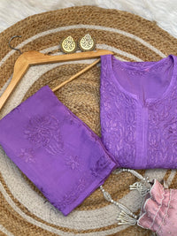 Heavy Work Soft Dyeable modal Plazzo set - Chikankari official