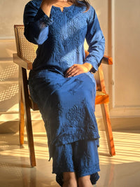 Heavy Work Soft Dyeable modal Plazzo set - Chikankari official