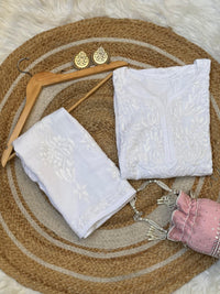 Heavy Work Soft Dyeable modal Plazzo set - Chikankari official