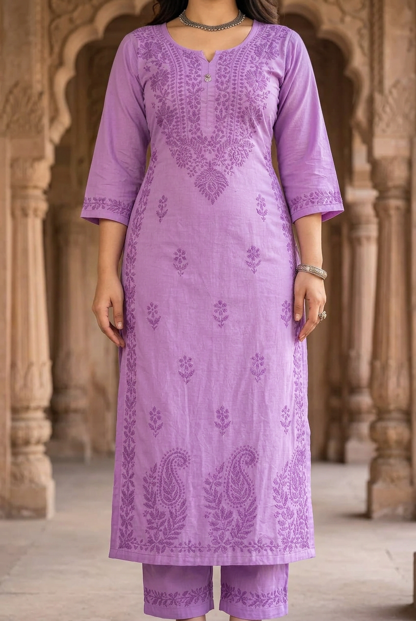Masleen 3 Buta Handmade Chikankari Set
