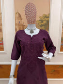 Hifazat Chikankari in Luxury Shade 2pc Pure Cotton - Chikankari official