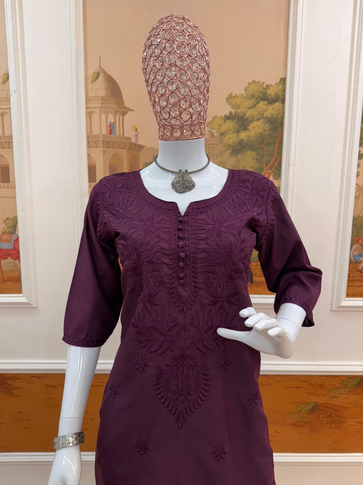 Hifazat Chikankari in Luxury Shade 2pc Pure Cotton - Chikankari official