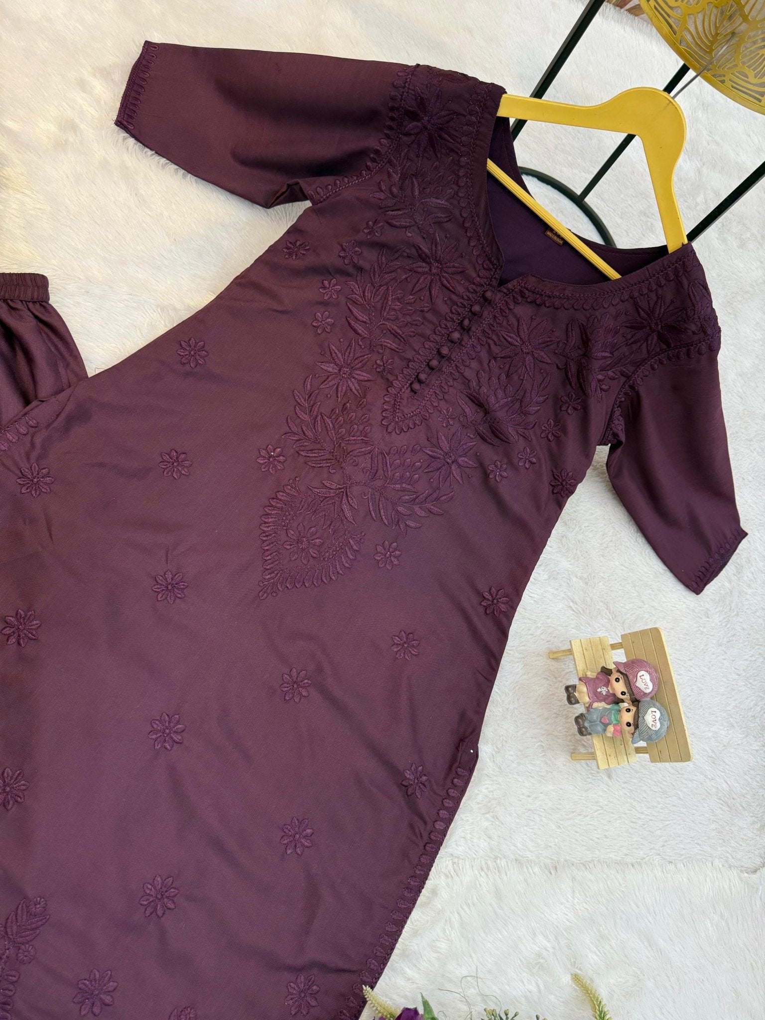 Hifazat Chikankari in Luxury Shade 2pc Pure Cotton - Chikankari official