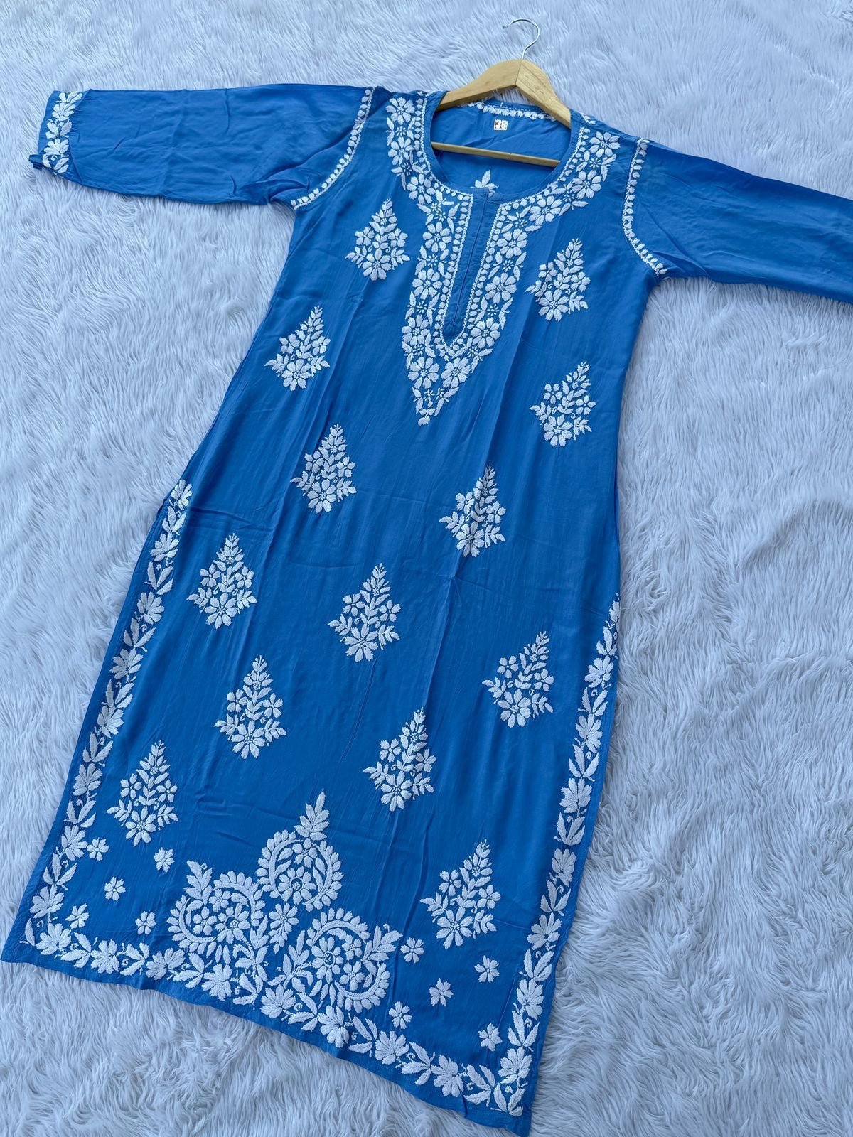 High Quality modal Cotton Big buta Kurtas - Chikankari official