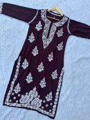 High Quality modal Cotton Big buta Kurtas - Chikankari official