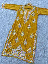 High Quality modal Cotton Big buta Kurtas - Chikankari official
