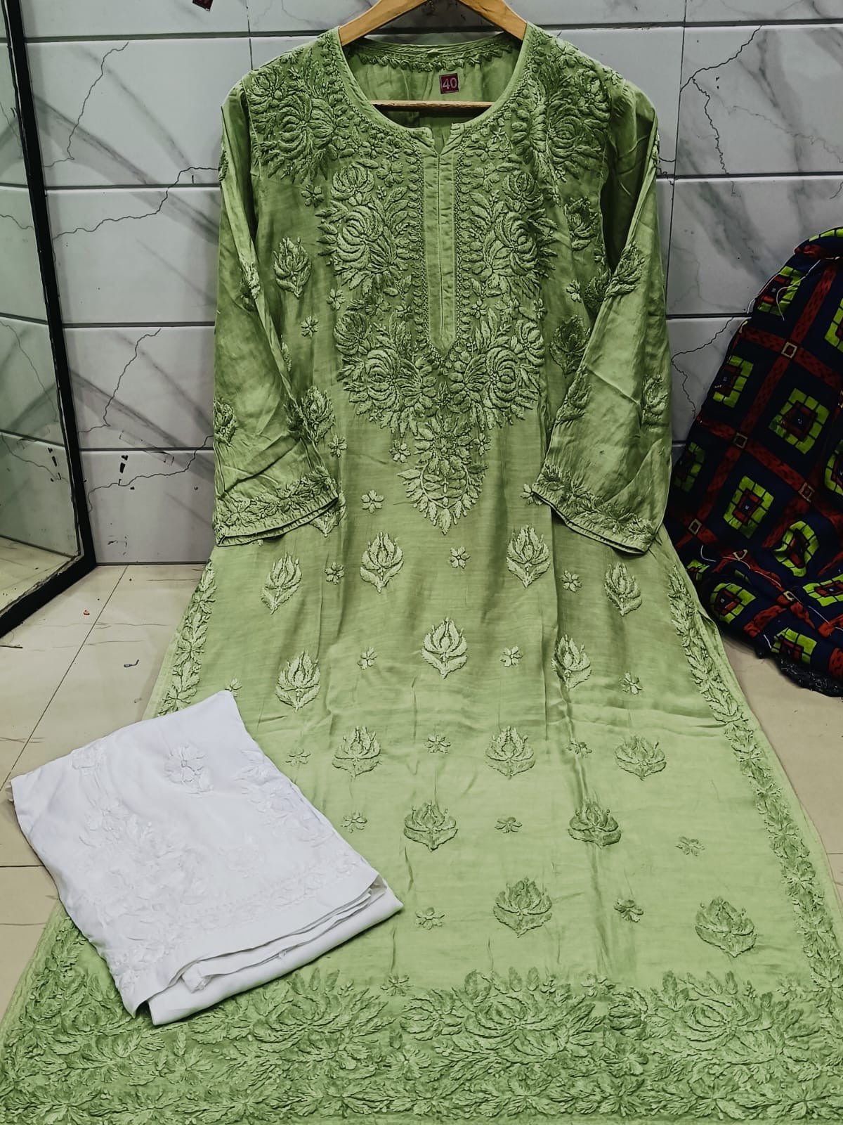 High quality muslin Kurta - Chikankari official