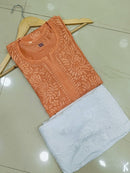 High quality muslin Kurta - Chikankari official