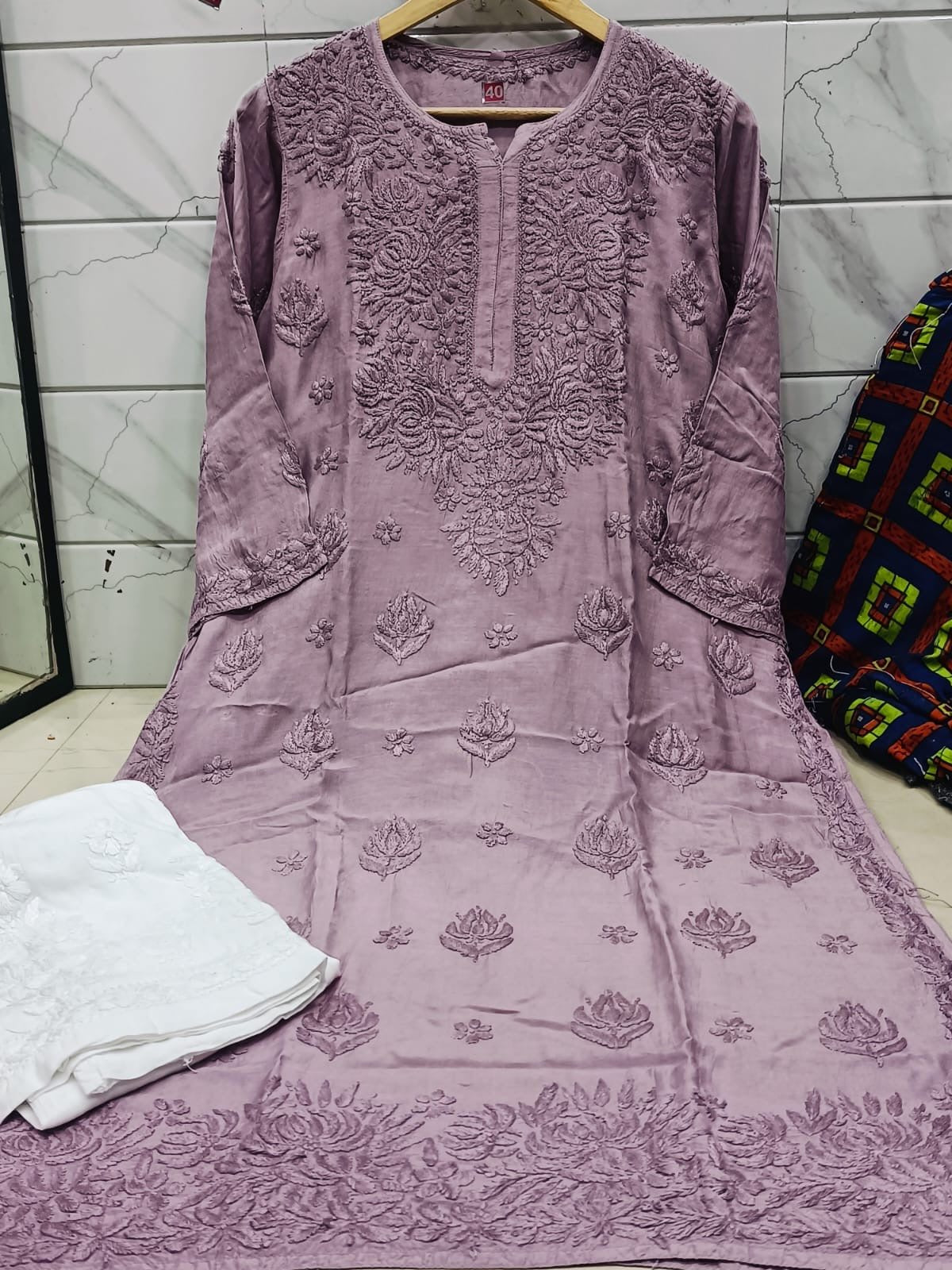 High quality muslin Kurta - Chikankari official