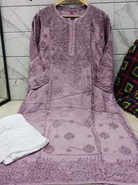 High quality muslin Kurta - Chikankari official