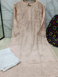 High quality muslin Kurta - Chikankari official