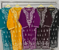 High quality pure cotton kurtis - Chikankari official