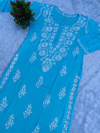 Hoor chikan modal kurta - Chikankari official