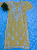 Hoor chikan modal kurta - Chikankari official