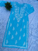Hoor chikan modal kurta - Chikankari official