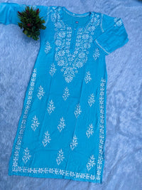 Hoor chikan modal kurta - Chikankari official