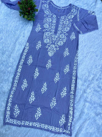 Hoor chikan modal kurta - Chikankari official