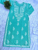 Hoor chikan modal kurta - Chikankari official