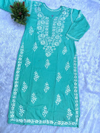 Hoor chikan modal kurta - Chikankari official