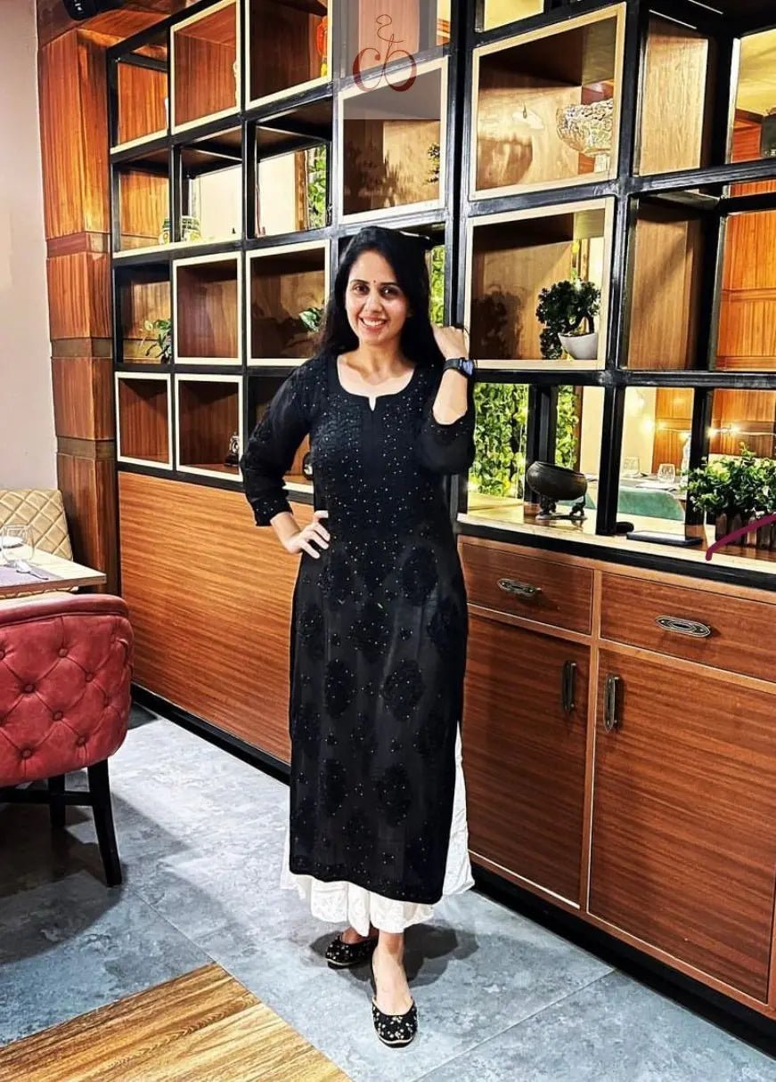Hoor Viscose With Muqaish Work - Chikankari official