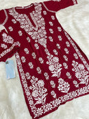 Huda Heavy embroidery Handcrafted Rayon Chikankari Combo - Chikankari official